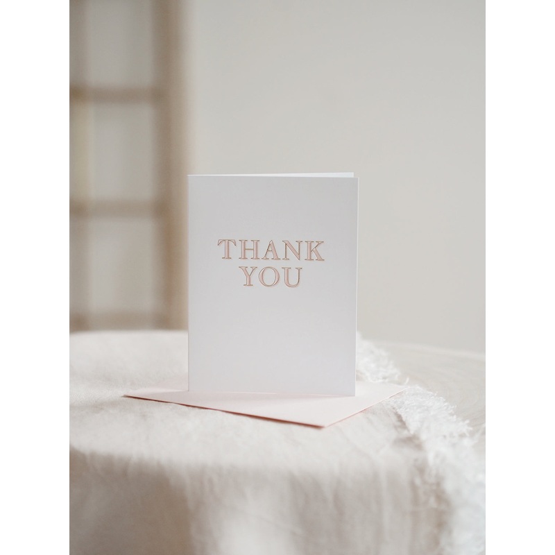 Pink Thank You Card