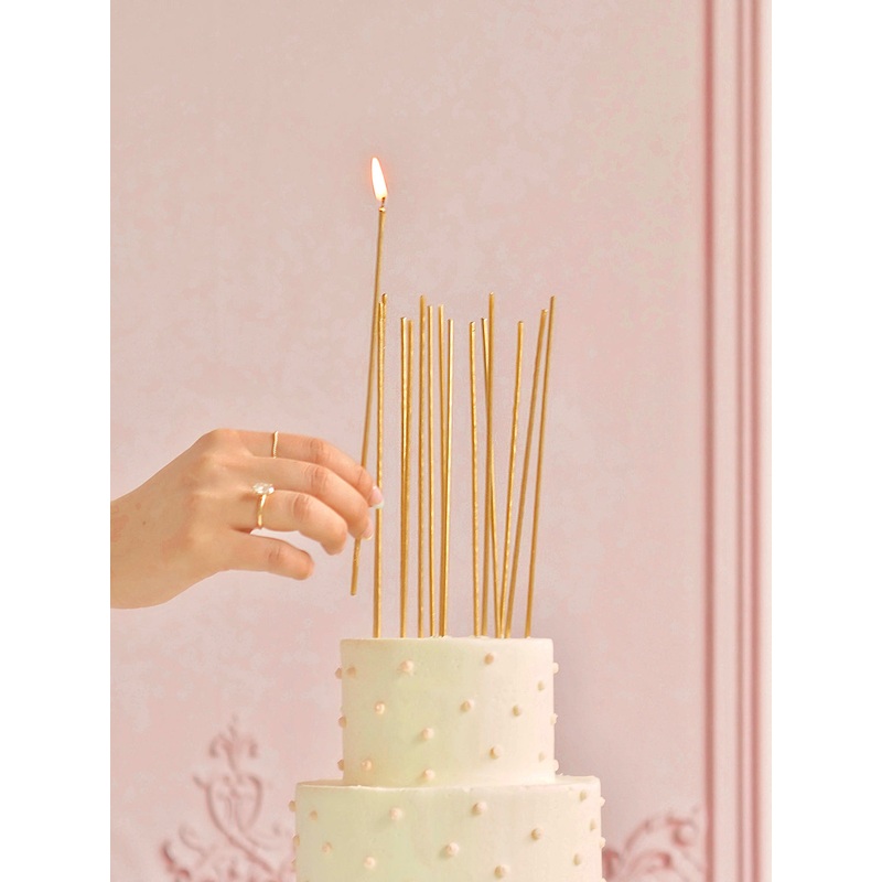 Super Skinny Gold Candles
