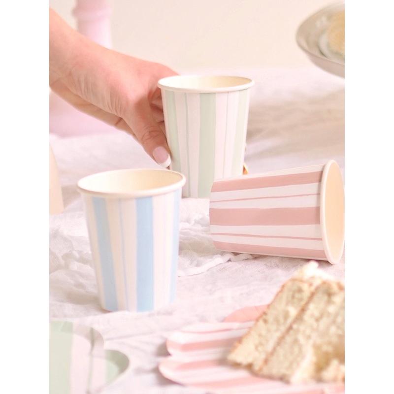 Ticking Stripe Party Cups
