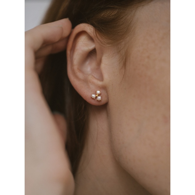 Trio Pearl Studs