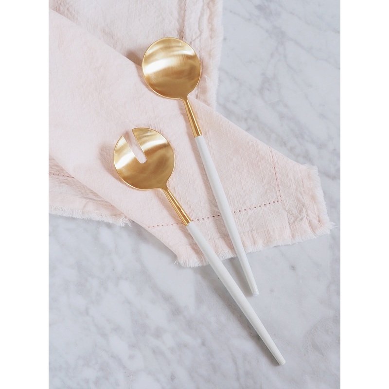 White & Gold Serving Set