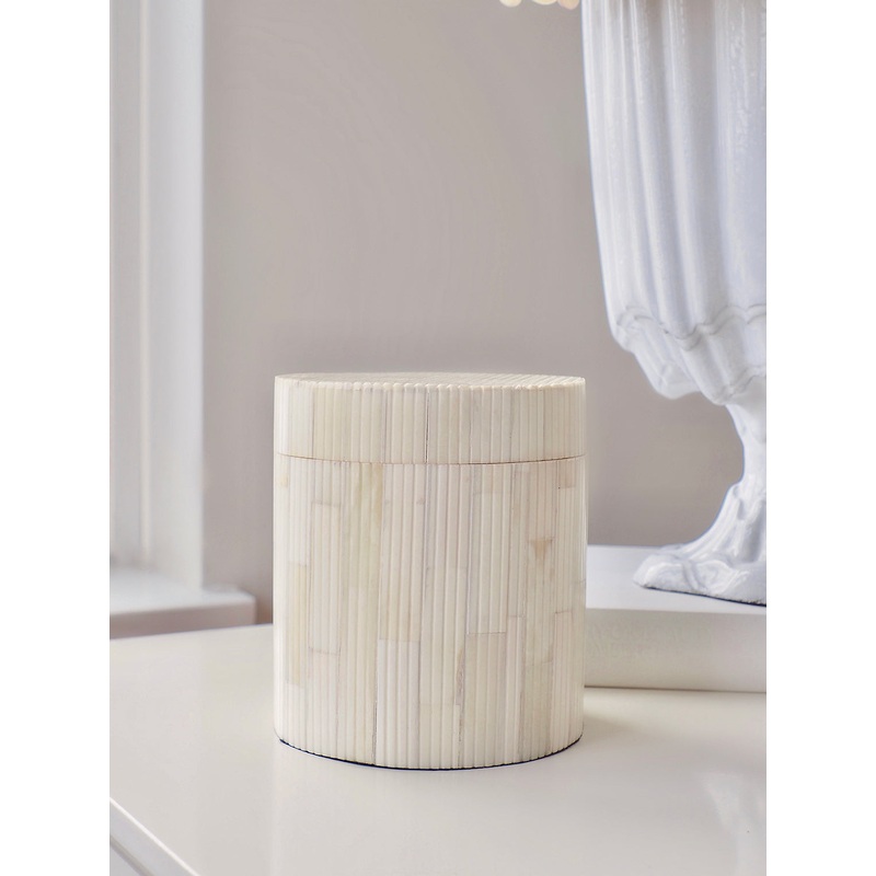 Abalone Round Bone Box