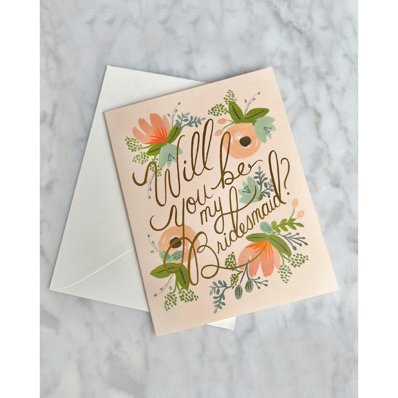 Blushing Bridesmaids Card