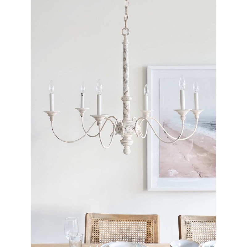 Country Chandelier | Belgian White