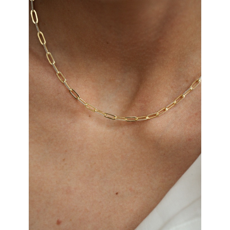 Diamond-Cut Paperclip Chain