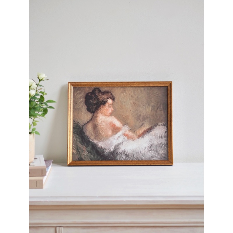Elegant Recline Framed Canvas Print | 11×14