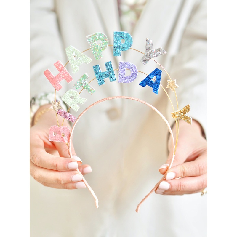 Happy Birthday Glitter Headband