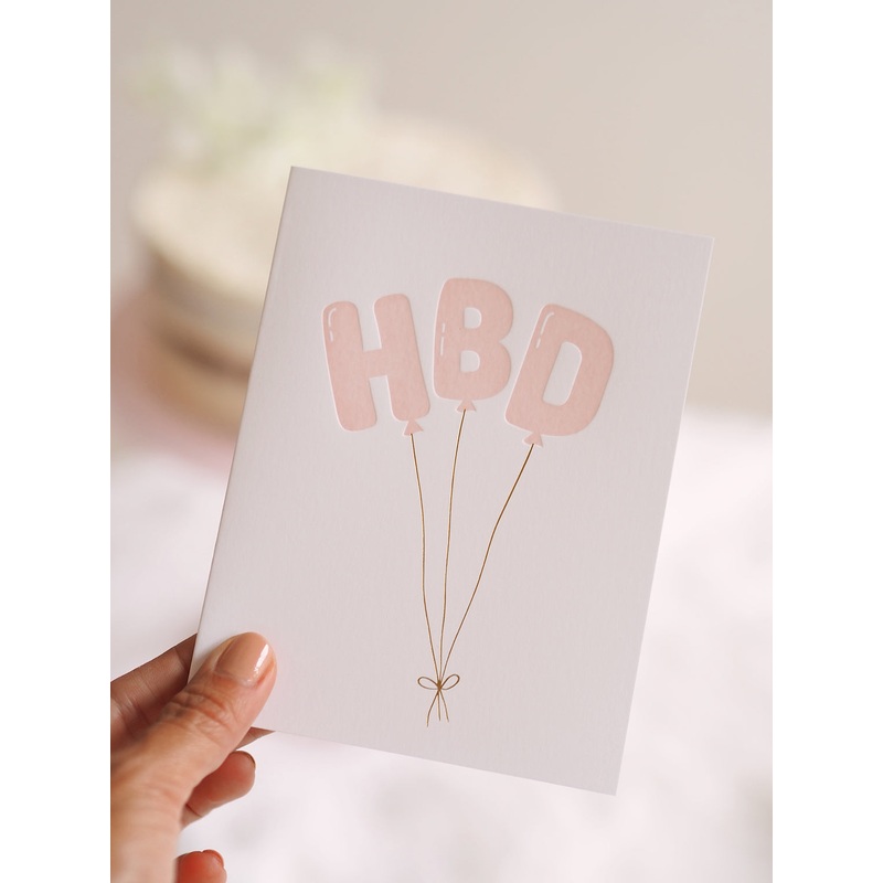 HBD Balloons Card
