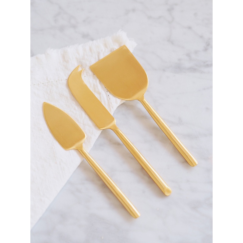 Matte Gold Cheese Knives