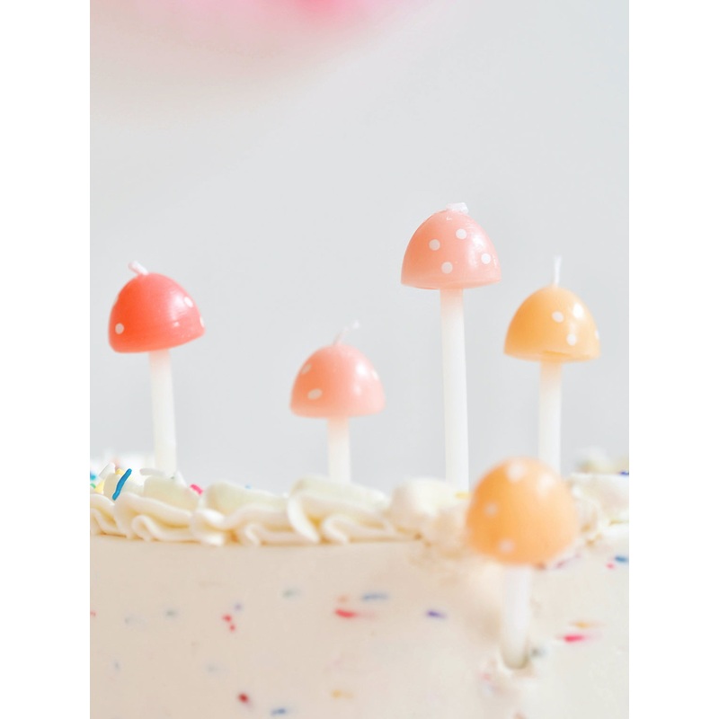 Mushroom Birthday Candles