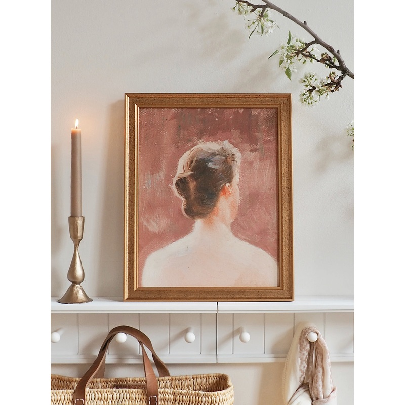 Pink View Framed Canvas Print | 11×14