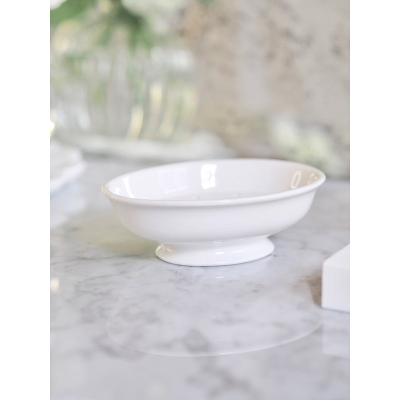 White Soap Dish & Strainer