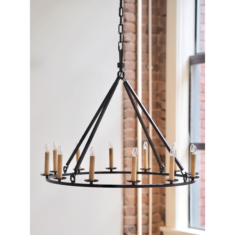 Darlana Aged Iron Chandelier