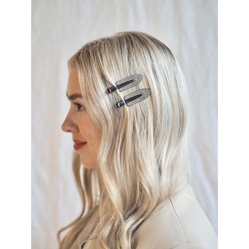Rhinestone Creaseless Clips 2pc Set