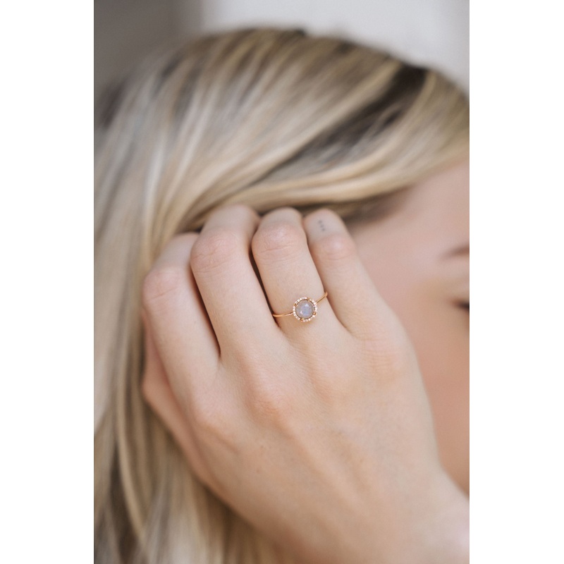 Rosie Labradorite Ring | 14K Rose Gold