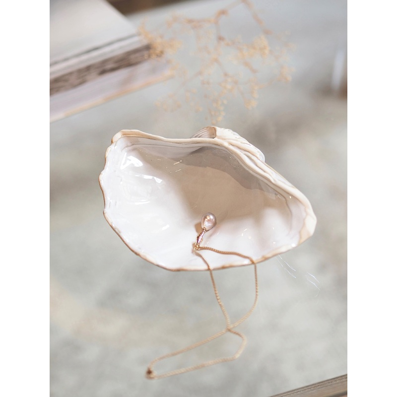 White Clam Shell Trinket Dish