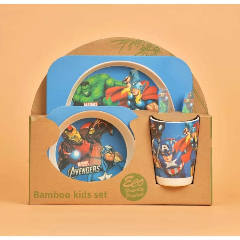 Bamboo kids crockery set