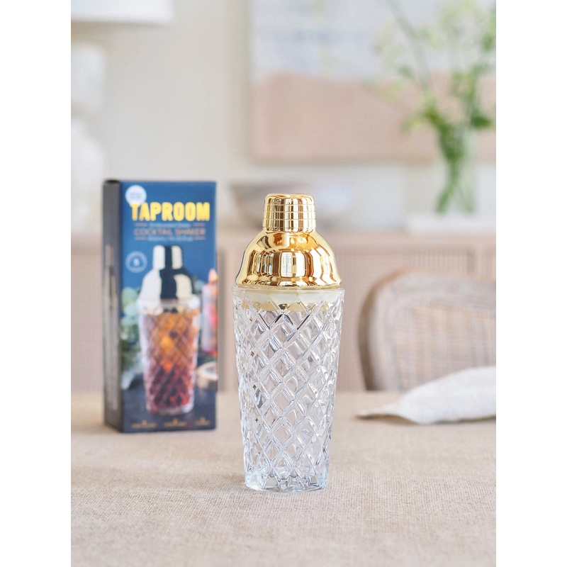 Gold Embossed Glass Shaker