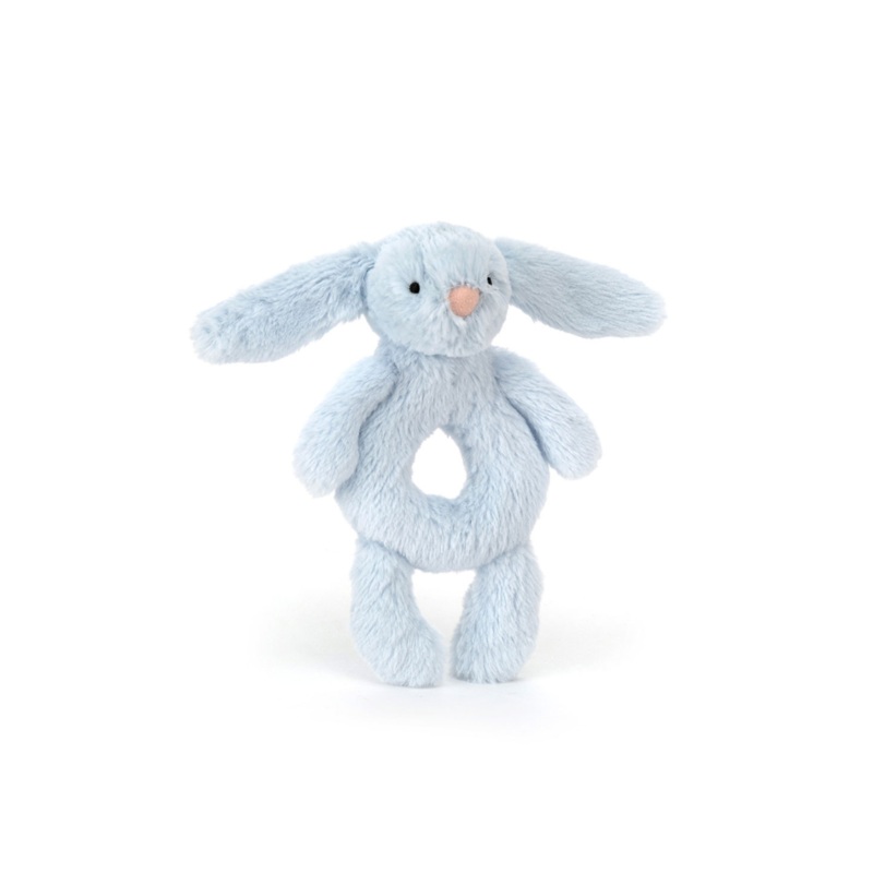 Jellycat Bashful Blue Bunny Ring Rattle