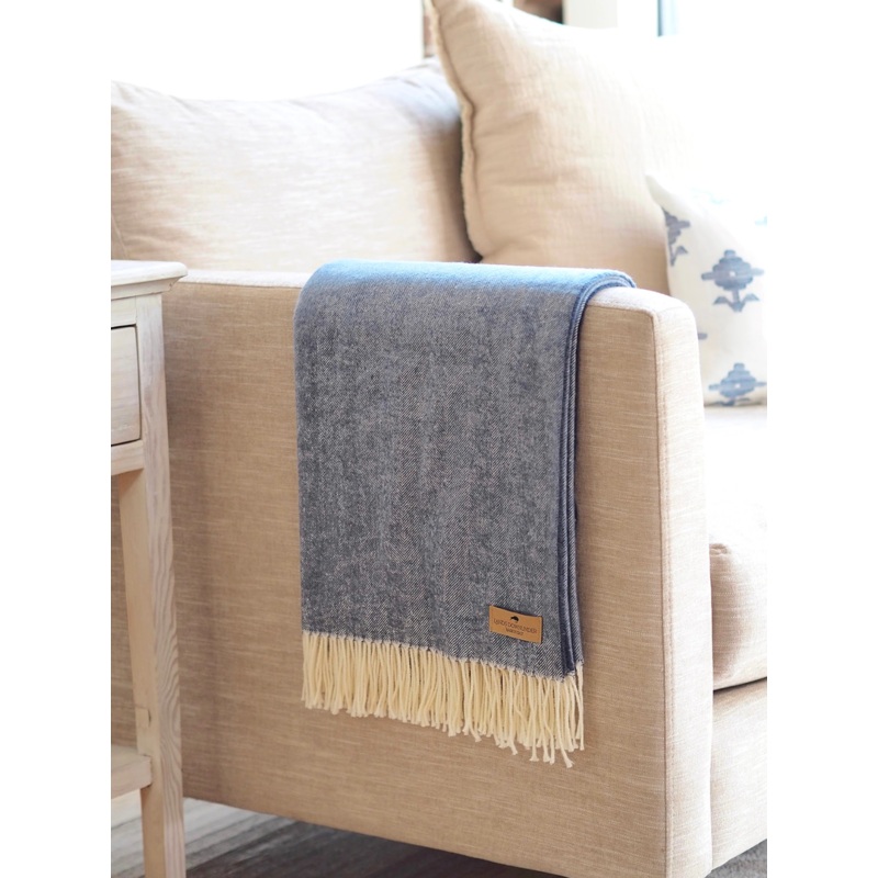 Monroe Midnight Herringbone Throw