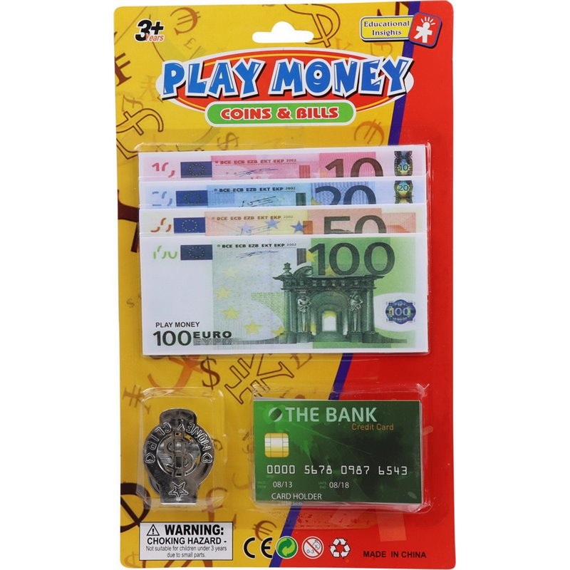 Play money coins and bills