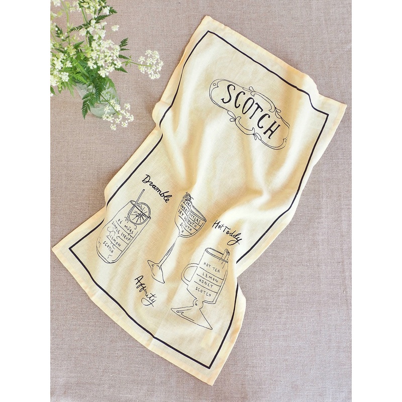 Scotch Recipes Tea Towel