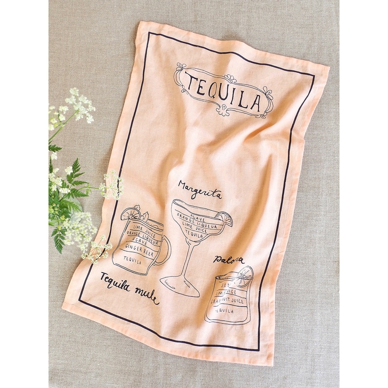 Tequila Recipes Tea Towel