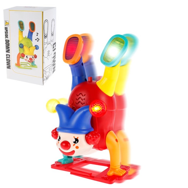 Upside down musical walking clown