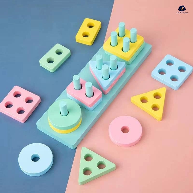 Geometric Wooden Sorting Board