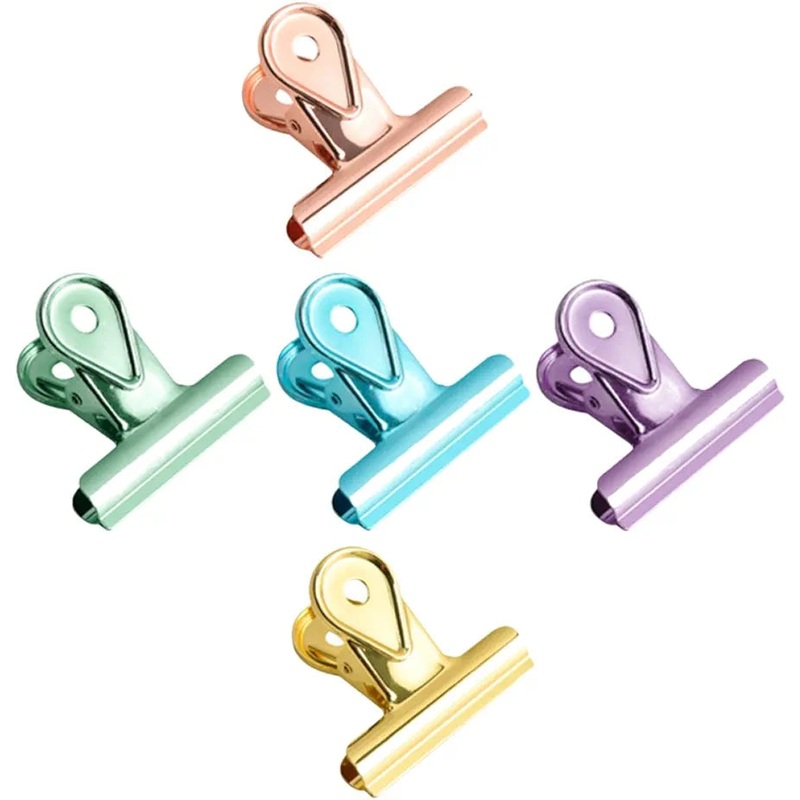Paper Binder Metal Clips (Set Of 6)