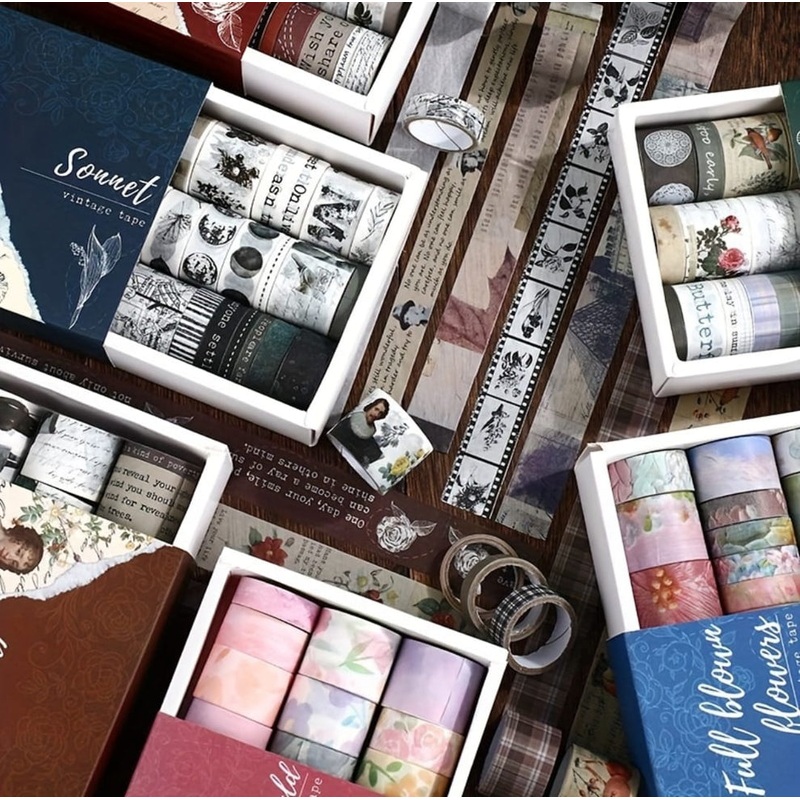 Retro Vintage Washi Tapes Set Of 20