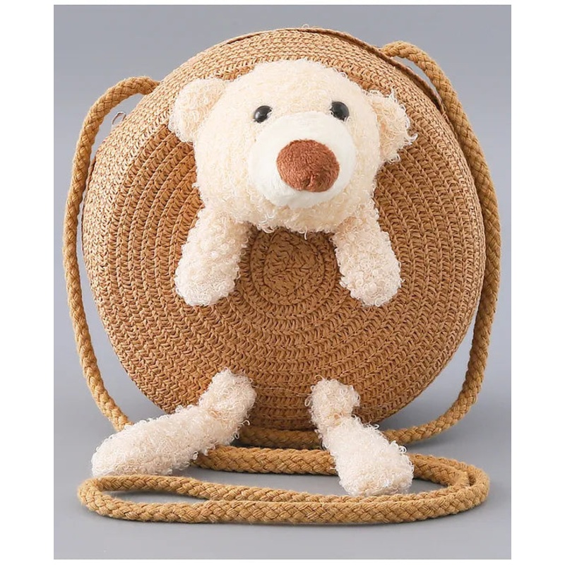 Bear Big Size Jute Sling Bag