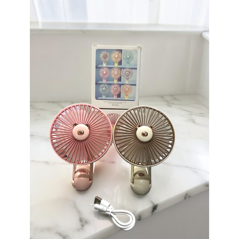 Bear Portable 2 in 1 Hand | Table Fan With Lights