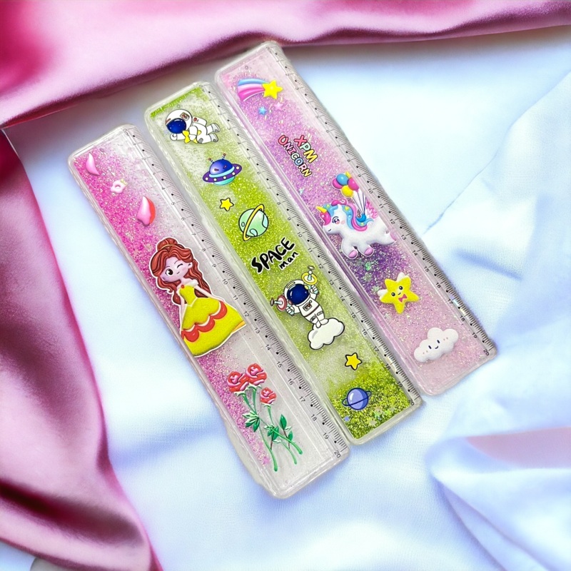 Centre Filled Glittery Water Scale | Ruler