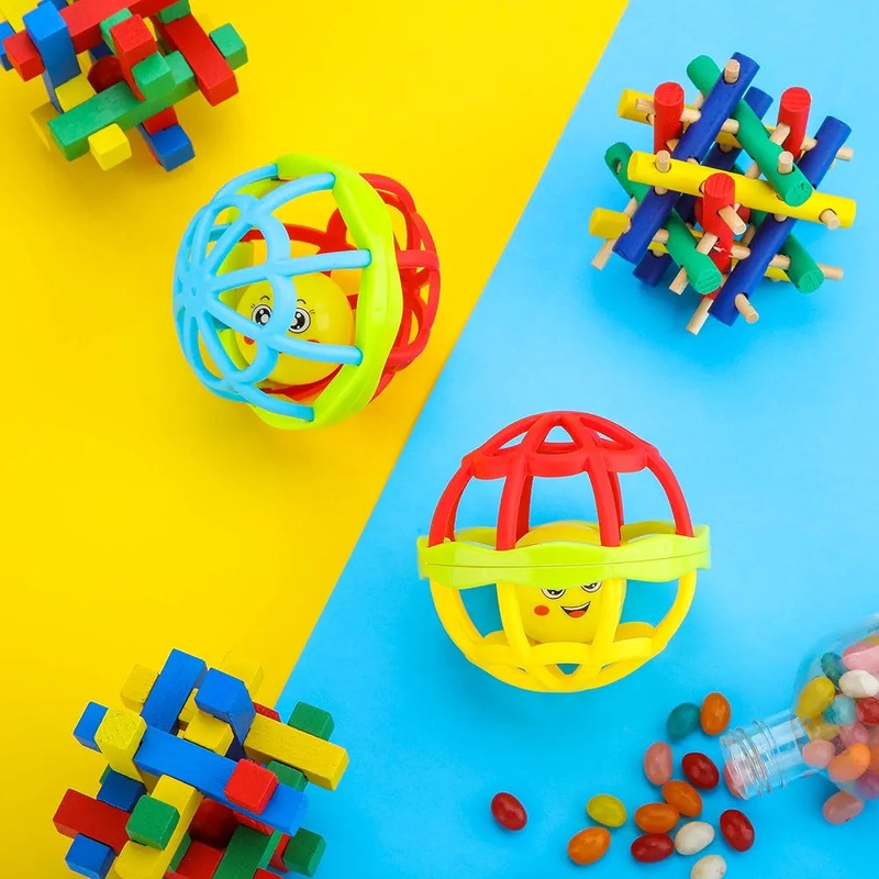 Soft Rubber Rolling Silicon Teether Ball