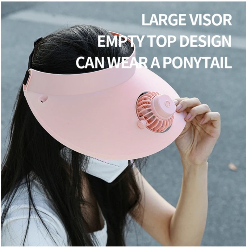 Summer Outdoor Sun Protection Adjustable Rotating Fan Hat