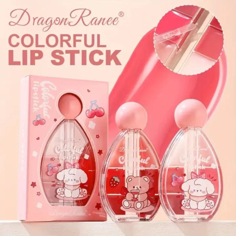Dragon Ranee Colorful Lipstick Palette  6 in 1 Glossy Lip Colors