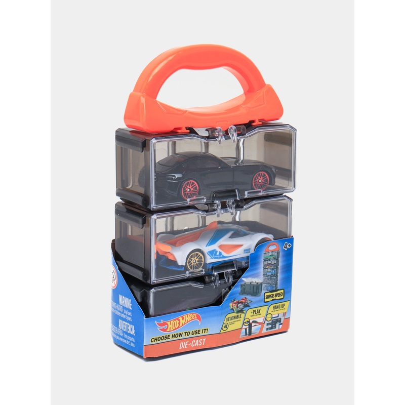 Hot Wheels 3 Cars Set With Storage Box