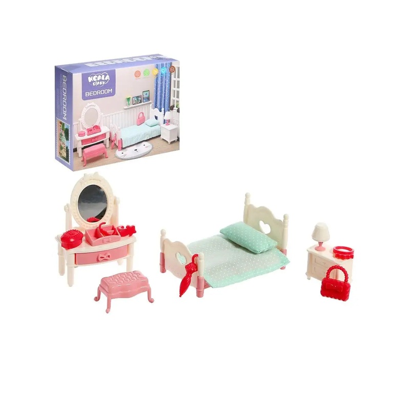 Miniature Doll Bed Room Set