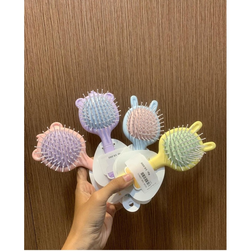 Pastel Hair Brush With Mirror
