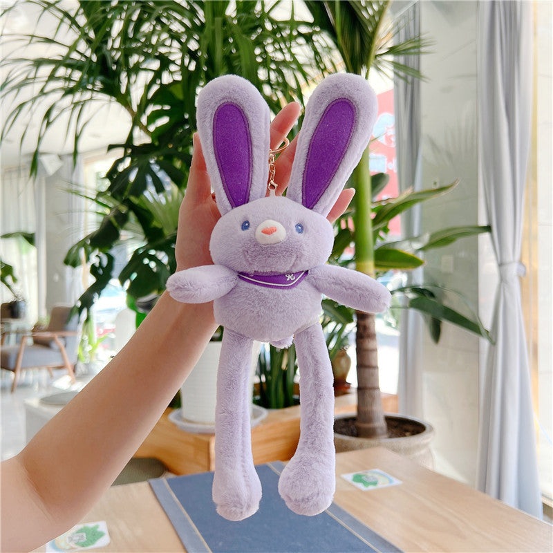 Pulling Ears Rabbit Plushie Stuff Toy Key Chain
