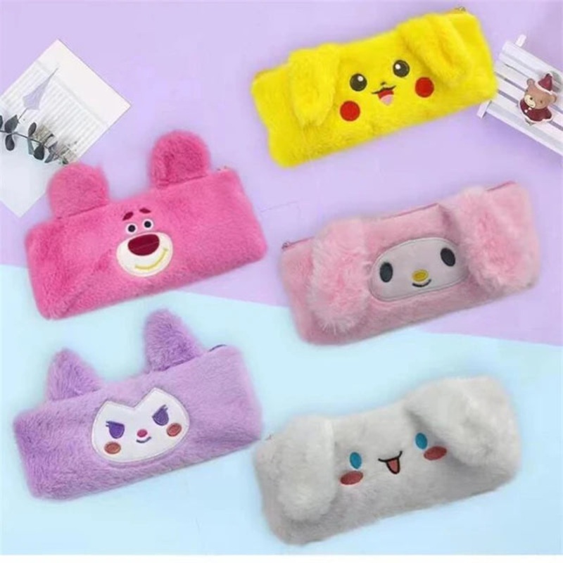 Sanrio Multi Purpose Fur Pouch My Melody |  Kuromi |  Cinnamoroll | Pompompurin