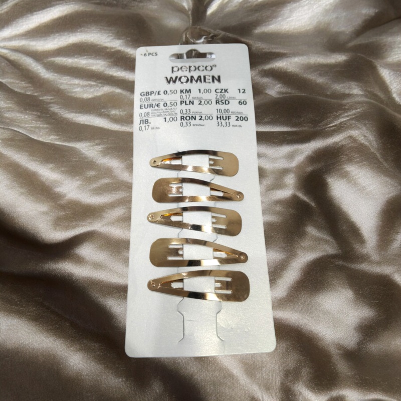 Pepco Golden Metal Tic Tac Hair Clips