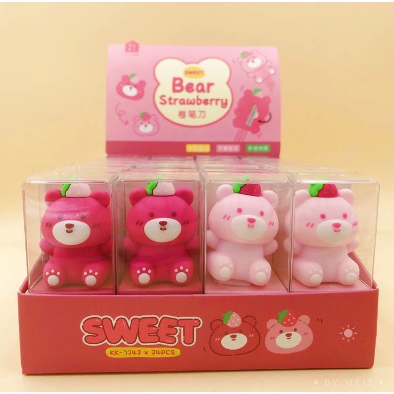 Strawberry Bear Pencil Sharpener