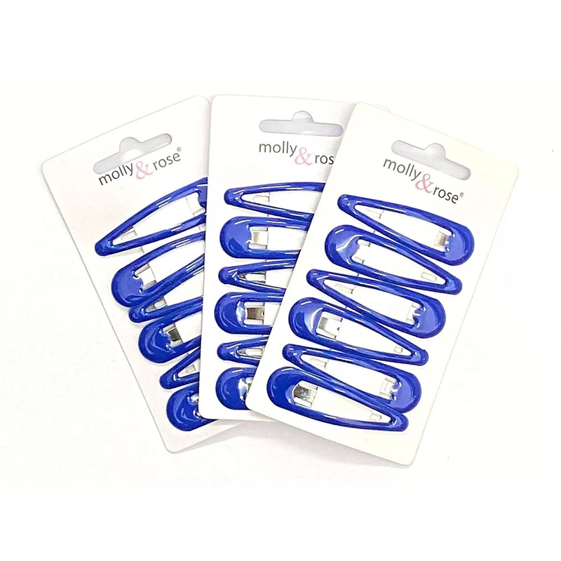 Blue Tic Tac Hair Clips Set