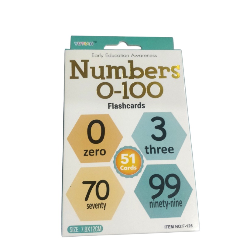 Early Education Awareness Numbers Flash Cards