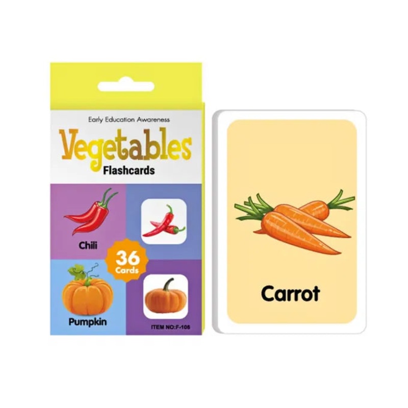 Early Education Awareness Vegetables Flash Cards