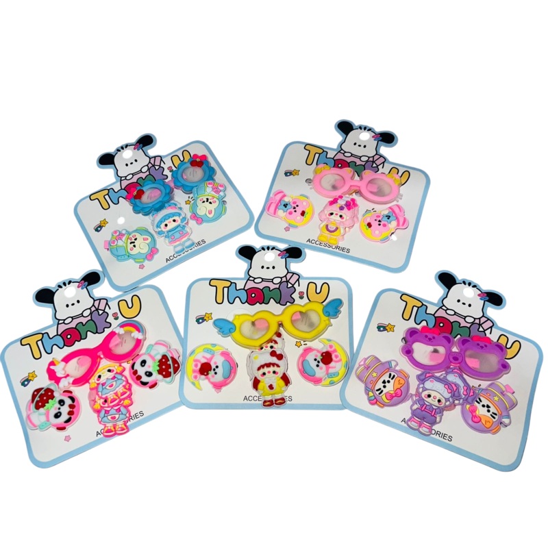 Kawaii Glasses Hair Clip Set