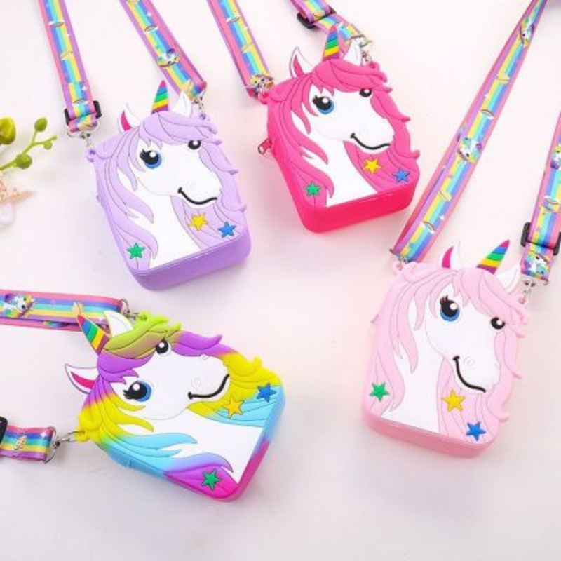 Mini Rainbow Unicorn Pop It Cross Body Bag