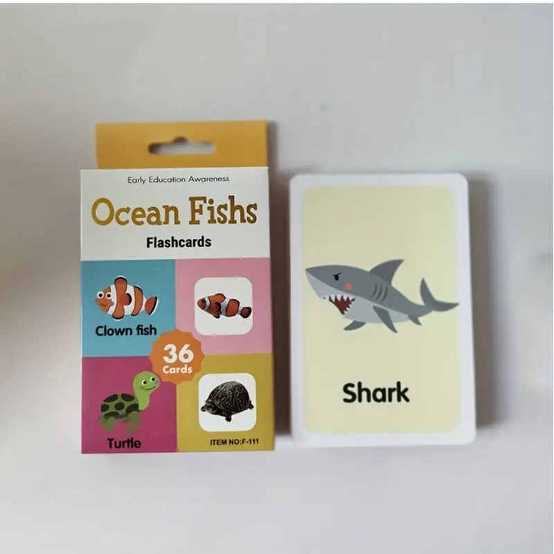 Ocean Fish Early Education Awareness Flash Cards